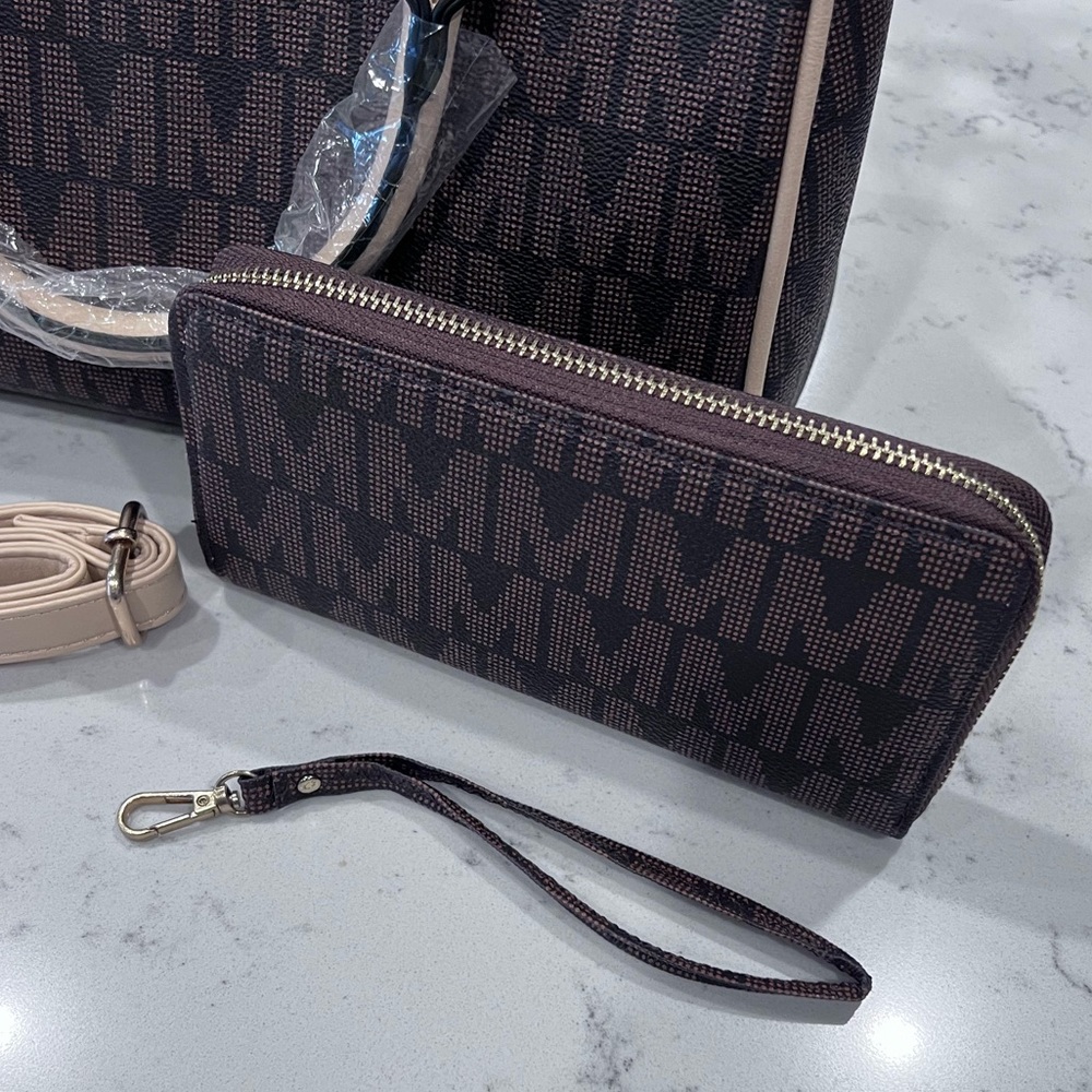 Nwt - Satchel Handbag With Matching Wallet Wristl… - image 8